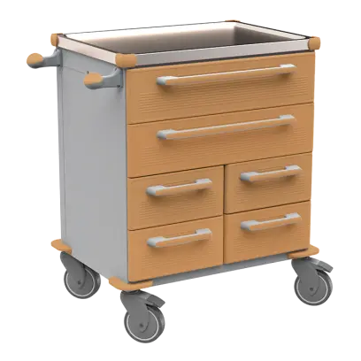 UNIT 221 N vozík zdravotnický plast ABS - hnědobéžová