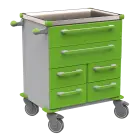 UNIT 221 N vozík zdravotnický plast ABS - zelená