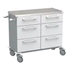 UNIT 228 N vozík zdravotnický plast ABS - bílá