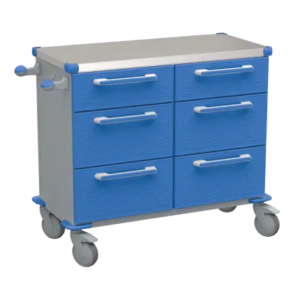 UNIT 228 N vozík zdravotnický plast ABS - modrá