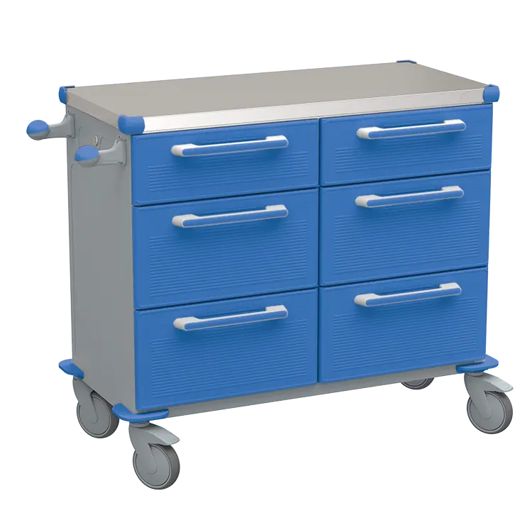 UNIT 228 N vozík zdravotnický plast ABS - modrá