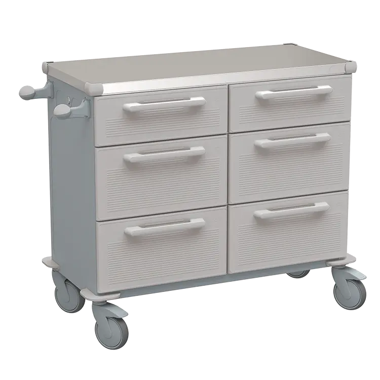 UNIT 228 N vozík zdravotnický plast ABS - šedá