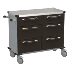 UNIT 228 N vozík zdravotnický plast ABS - černá