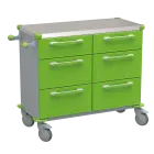 UNIT 228 N vozík zdravotnický plast ABS - zelená