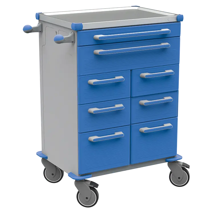 UNIT 261 N vozík zdravotnický plast ABS - modrá