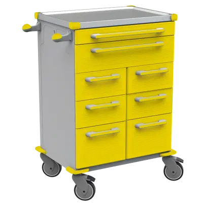 UNIT 261 N vozík zdravotnický plast ABS - žlutá