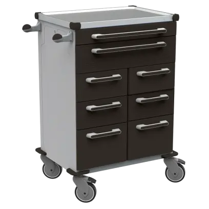 UNIT 261 N vozík zdravotnický plast ABS - černá