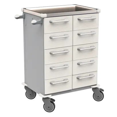 UNIT 267 N vozík zdravotnický plast ABS - bílá