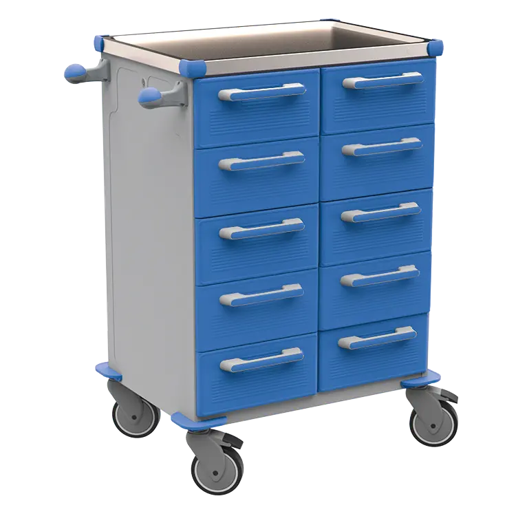 UNIT 267 N vozík zdravotnický plast ABS - modrá