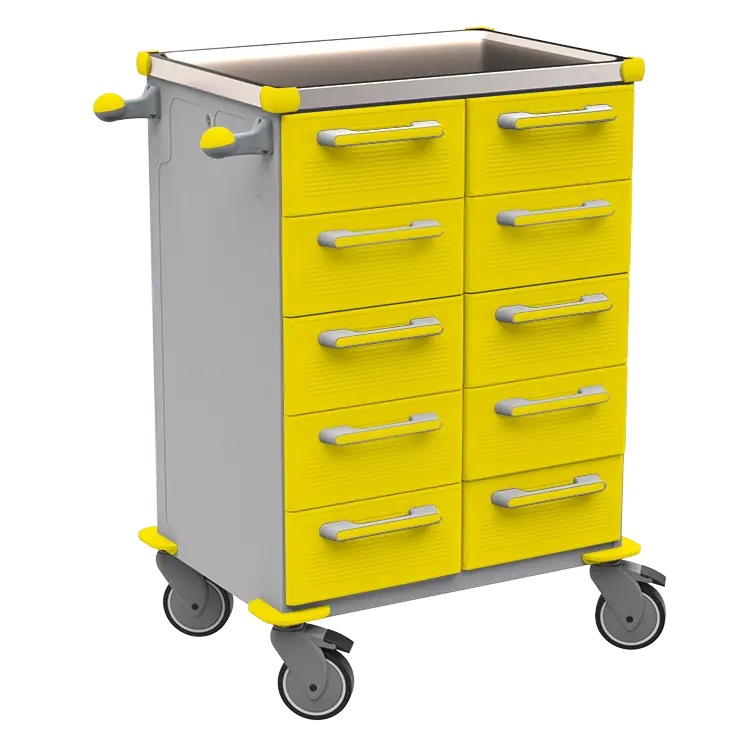 UNIT 267 N vozík zdravotnický plast ABS - žlutá