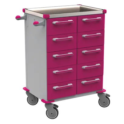 UNIT 267 N vozík zdravotnický plast ABS - fialová