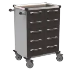 UNIT 267 N vozík zdravotnický plast ABS - černá