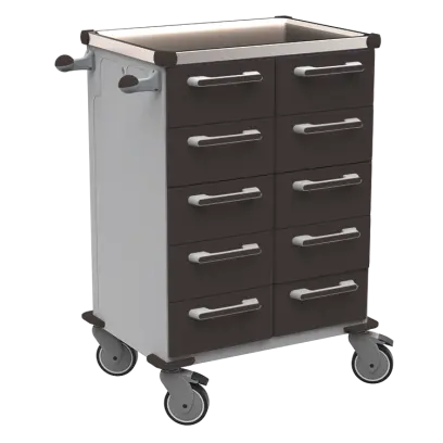 UNIT 267 N vozík zdravotnický plast ABS - černá