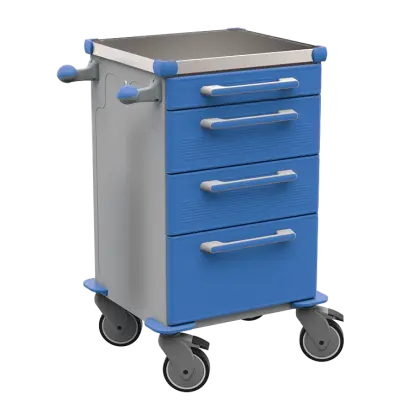 TINY 103 N vozík zdravotnický plast ABS - modrá