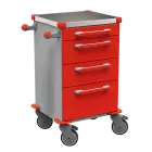 TINY 103 N vozík zdravotnický plast ABS - červená