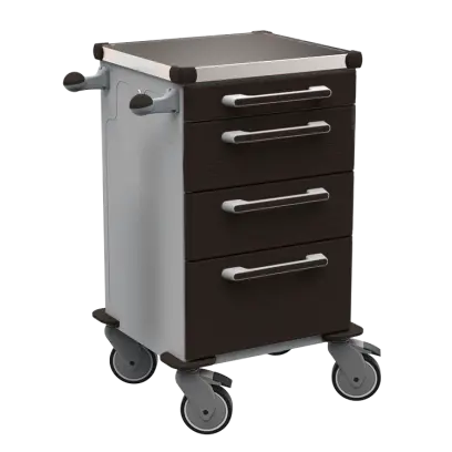 TINY 103 N vozík zdravotnický plast ABS - černá