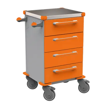 TINY 104 N vozík zdravotnický plast ABS - oranžová