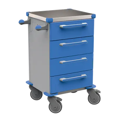 TINY 104 N vozík zdravotnický plast ABS - modrá