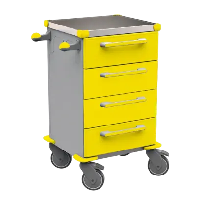 TINY 104 N vozík zdravotnický plast ABS - žlutá