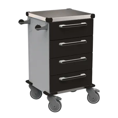 TINY 104 N vozík zdravotnický plast ABS - černá