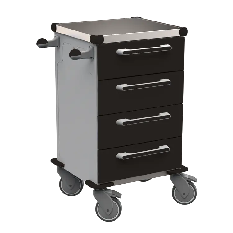 TINY 104 N vozík zdravotnický plast ABS - černá