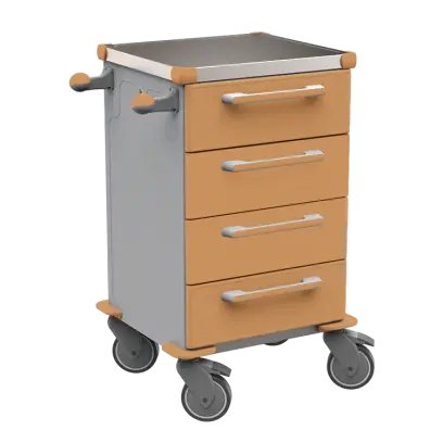 TINY 104 N vozík zdravotnický plast ABS - hnědobéžová