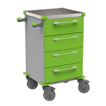 TINY 104 N vozík zdravotnický plast ABS - zelená