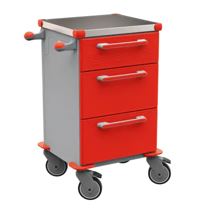 TINY 105 N vozík zdravotnický plast ABS - červená