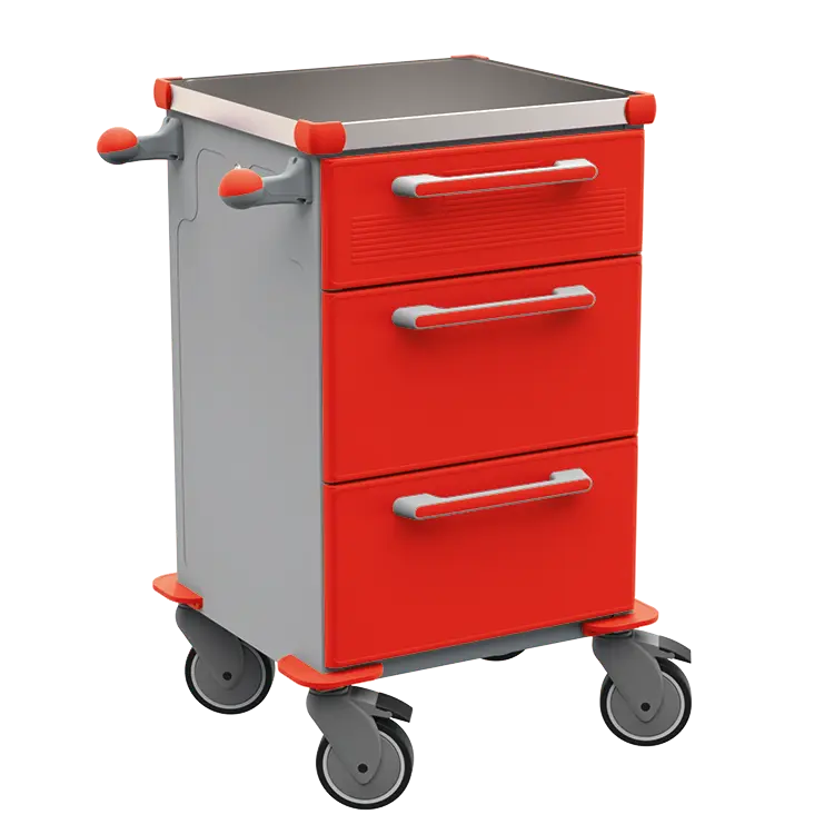 TINY 105 N vozík zdravotnický plast ABS - červená