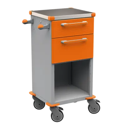 TINY 150 N vozík zdravotnický plast ABS - oranžová