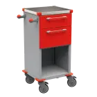 TINY 150 N vozík zdravotnický plast ABS - červená