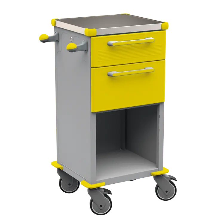 TINY 150 N vozík zdravotnický plast ABS - žlutá