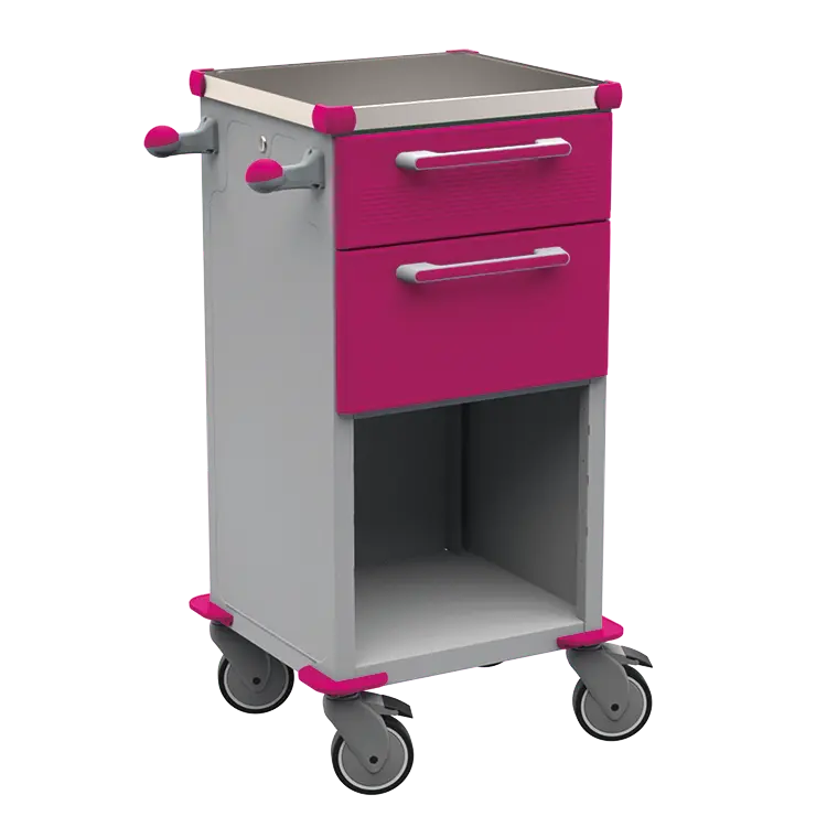 TINY 150 N vozík zdravotnický plast ABS - fialová