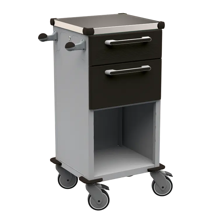 TINY 150 N vozík zdravotnický plast ABS - černá