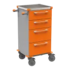 TINY 151 N vozík zdravotnický plast ABS - oranžová