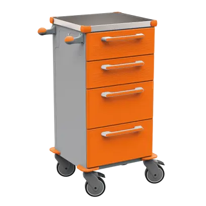 TINY 151 N vozík zdravotnický plast ABS - oranžová