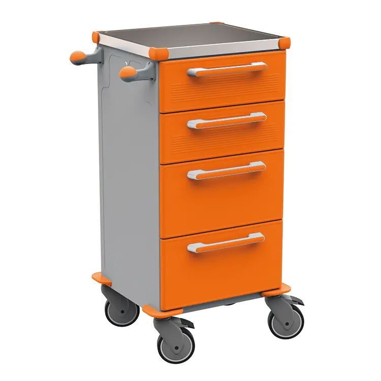 TINY 151 N vozík zdravotnický plast ABS - oranžová