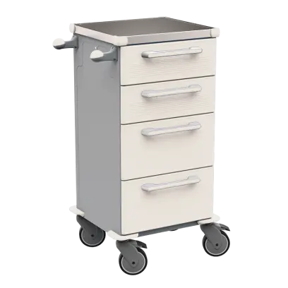 TINY 151 N vozík zdravotnický plast ABS - bílá