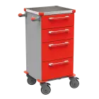 TINY 151 N vozík zdravotnický plast ABS - červená