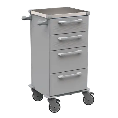 TINY 151 N vozík zdravotnický plast ABS - šedá