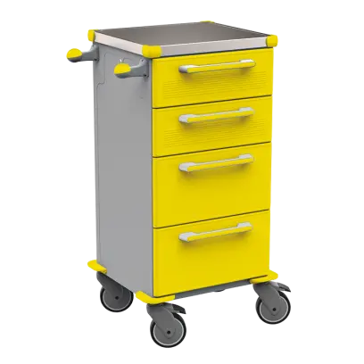 TINY 151 N vozík zdravotnický plast ABS - žlutá