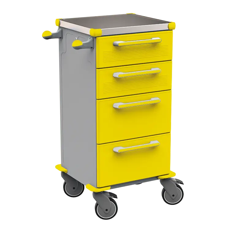 TINY 151 N vozík zdravotnický plast ABS - žlutá