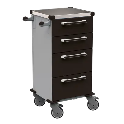 TINY 151 N vozík zdravotnický plast ABS - černá