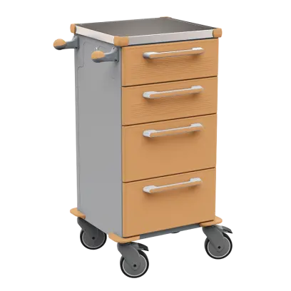 TINY 151 N vozík zdravotnický plast ABS - hnědobéžová