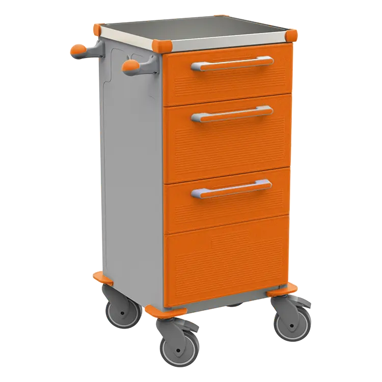 TINY 152 N vozík zdravotnický plast ABS - oranžová