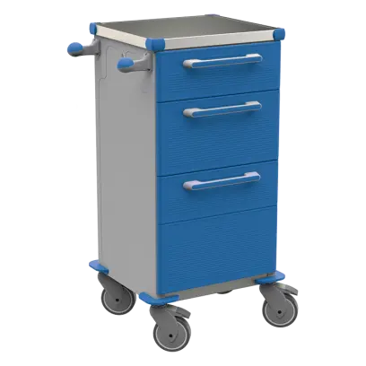 TINY 152 N vozík zdravotnický plast ABS - modrá