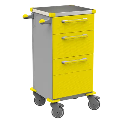 TINY 152 N vozík zdravotnický plast ABS - žlutá