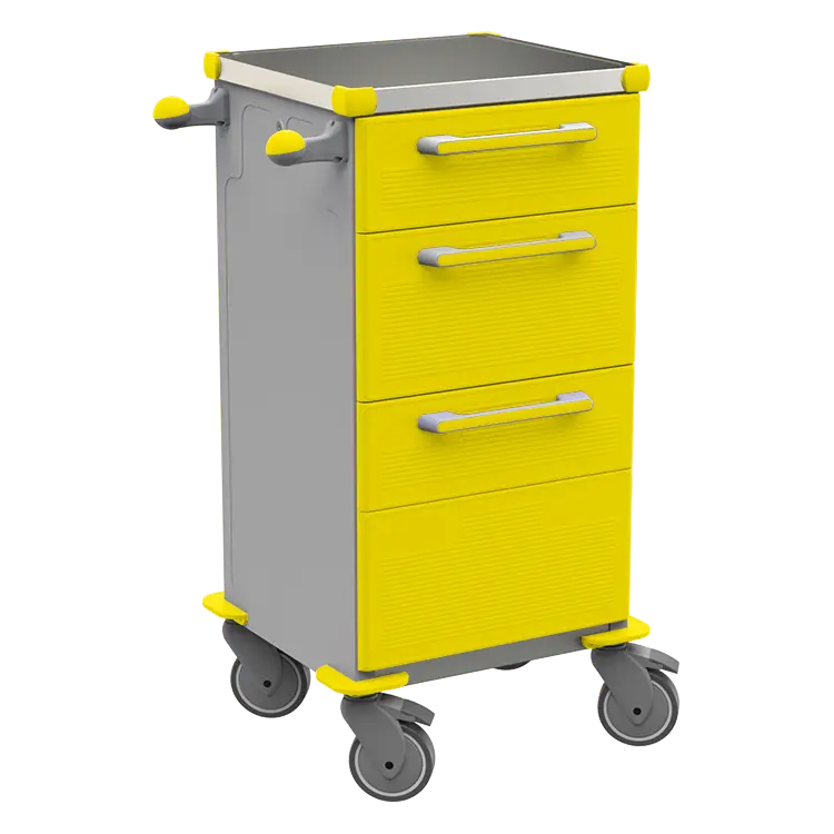 TINY 152 N vozík zdravotnický plast ABS - žlutá