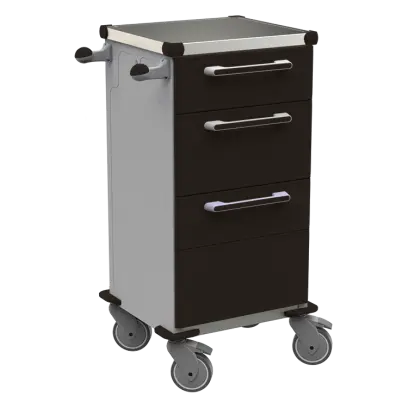 TINY 152 N vozík zdravotnický plast ABS - černá