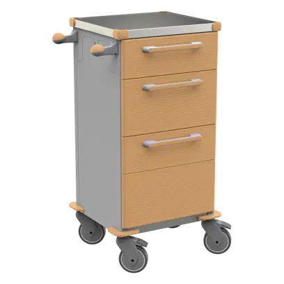 TINY 152 N vozík zdravotnický plast ABS - hnědobéžová